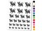 Creepy Skeleton Cat Halloween Temporary Tattoo Water Resistant Fake Body Art Set Collection